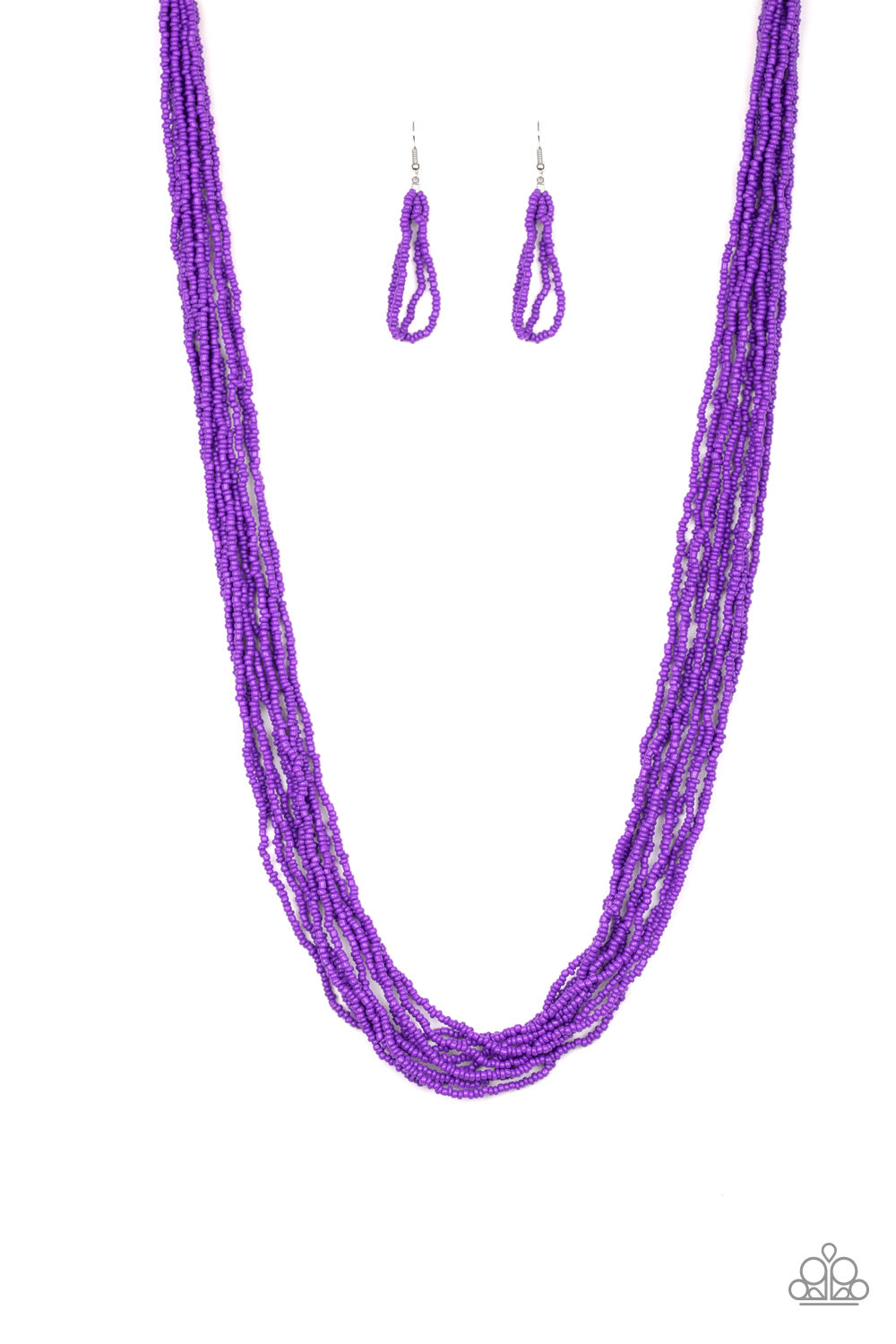 Congo Colada - Purple Seed Bead Necklace