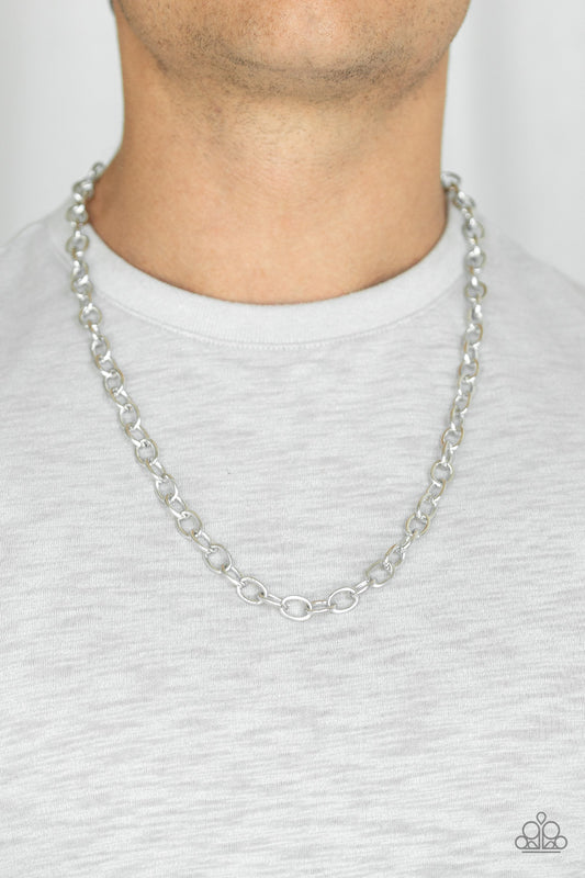 Courtside Seats - Silver Mens Necklace