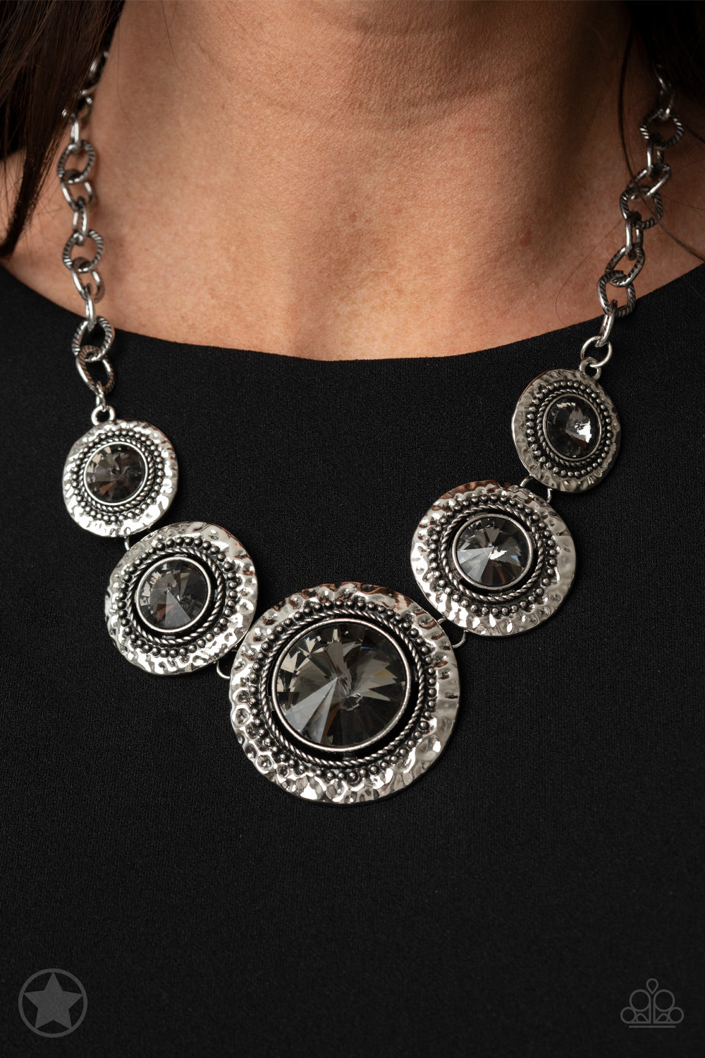 Global Glamour - Silver Blockbuster Necklace