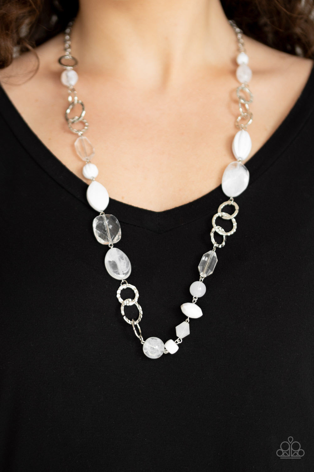 Prismatic Paradise - White Necklace