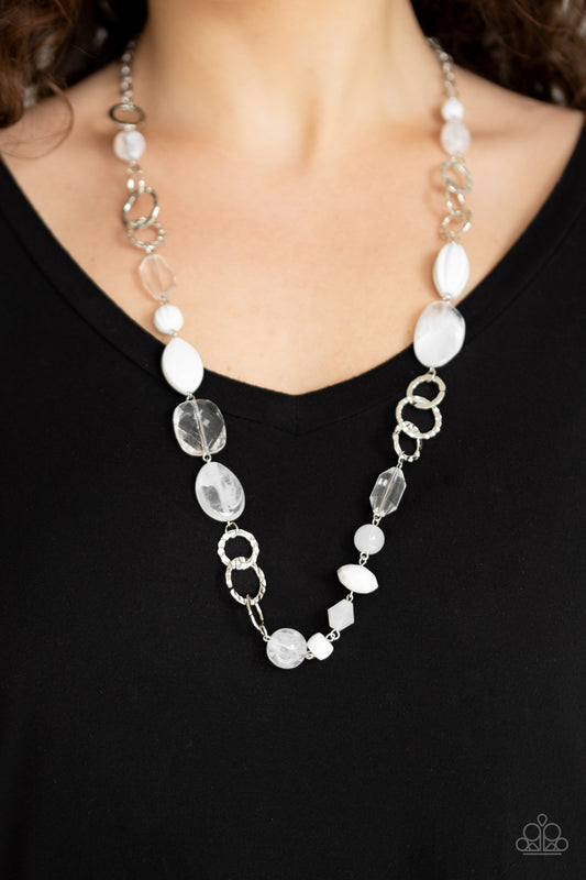 Prismatic Paradise - White Necklace