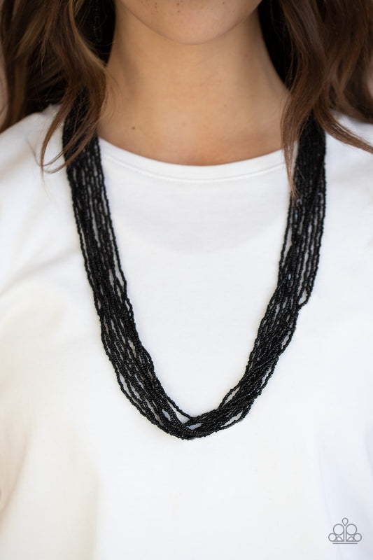 Congo Colada - Black Seed Bead Necklace
