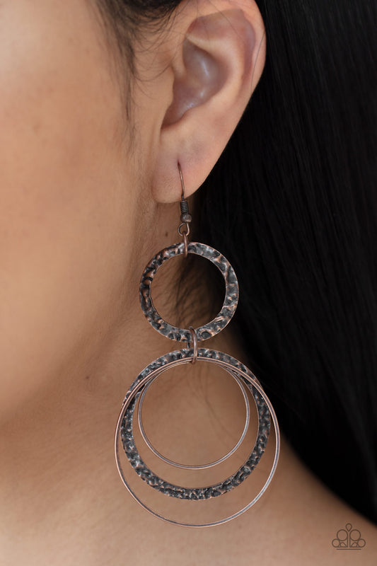 Eclipsed Edge - Copper Earring