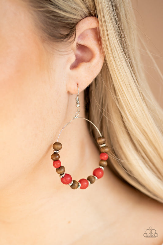 Forestry Fashion - Red Earring