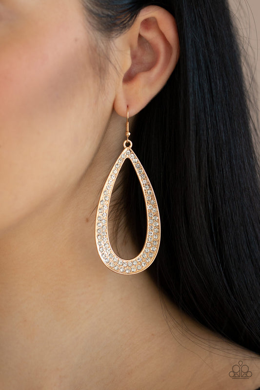 Diamond Distraction - Gold Earring
