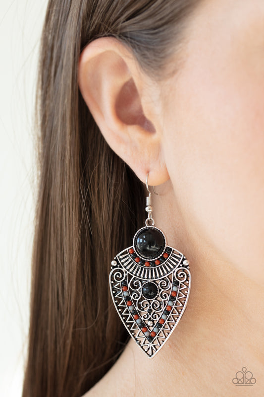 Tribal Territory - Black Earring