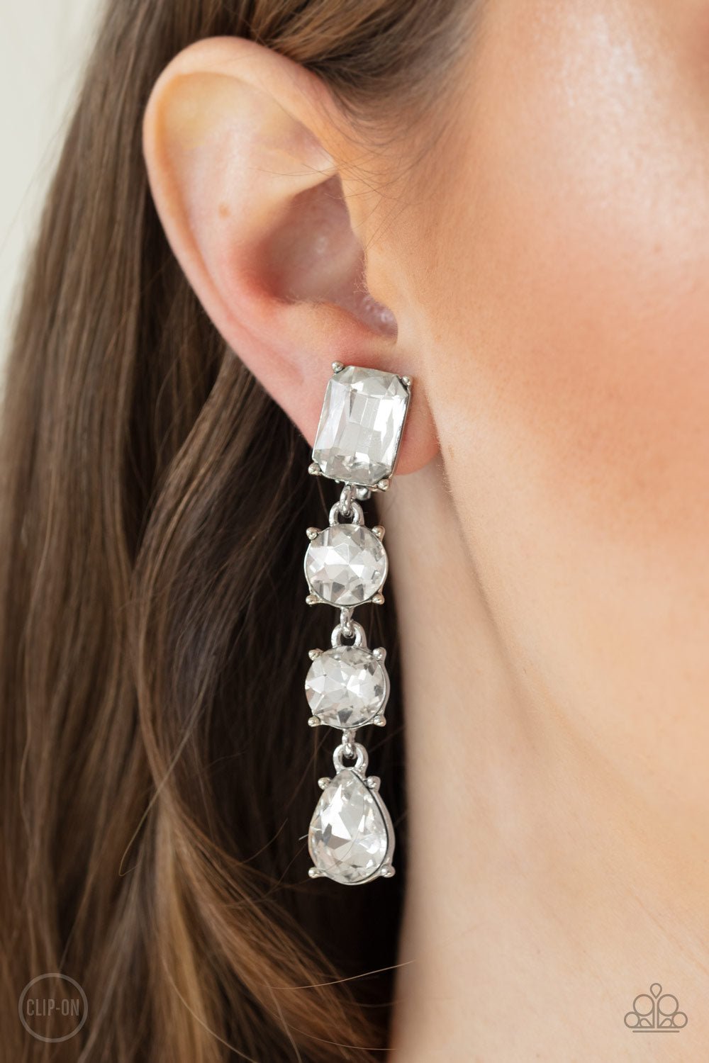 Make A-LIST - White Clip On Earring