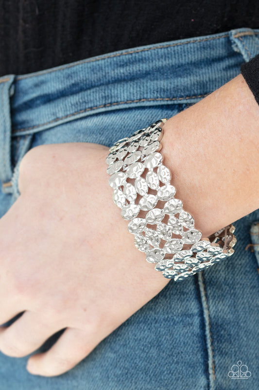 Tectonic Texture - Silver Bracelet