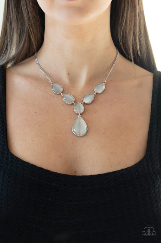 Dewy Decadence - White Necklace