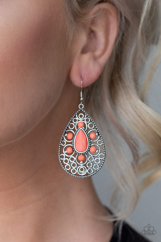 Modern Garden - Orange Earring