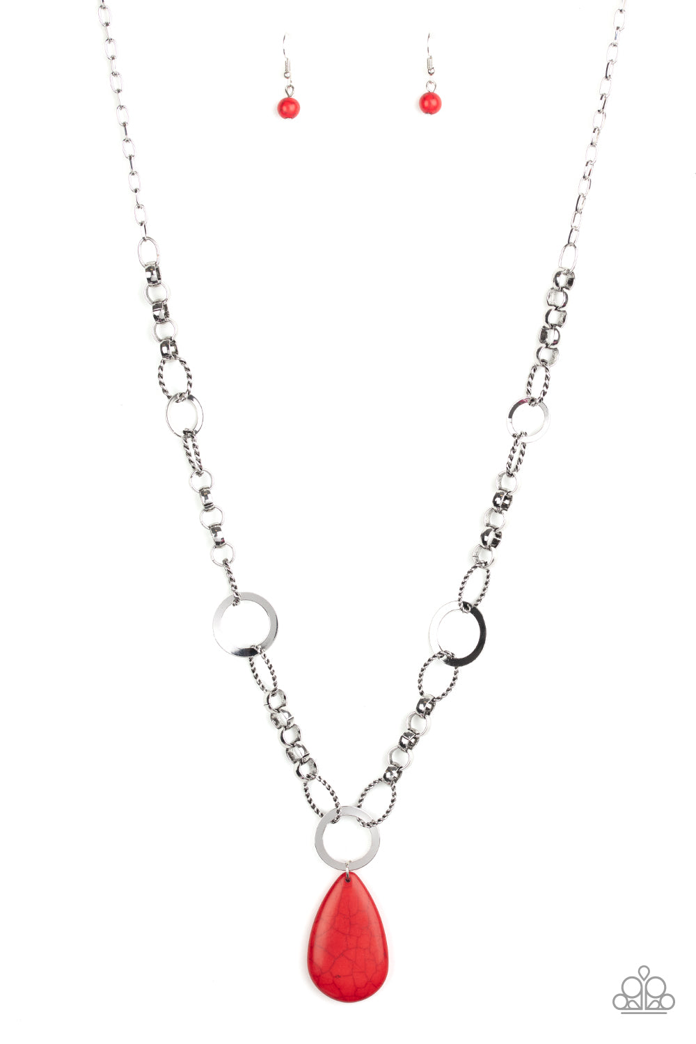 Recycled Refinement - Red Necklace