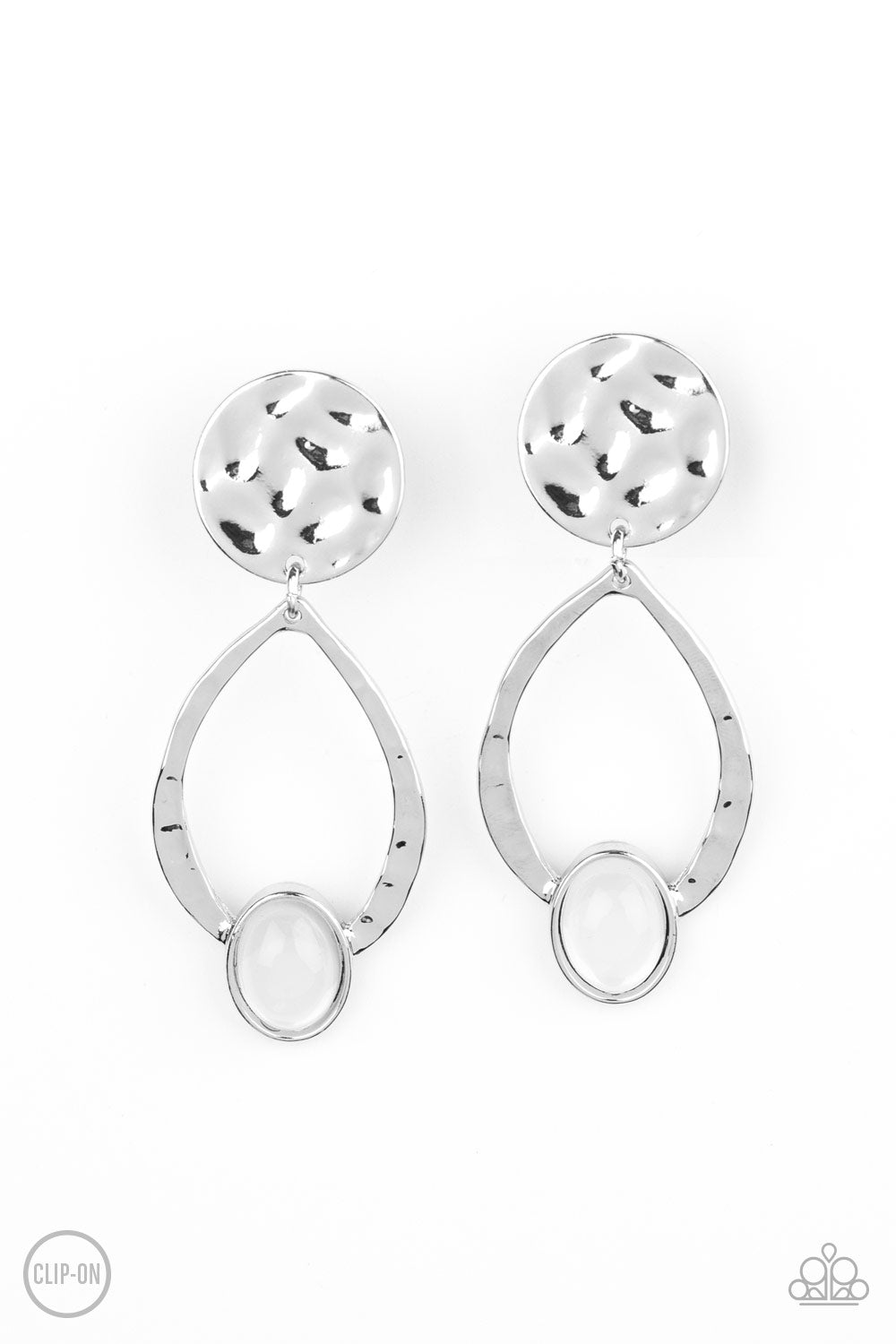 Opal Obsession - White Clip On Earring