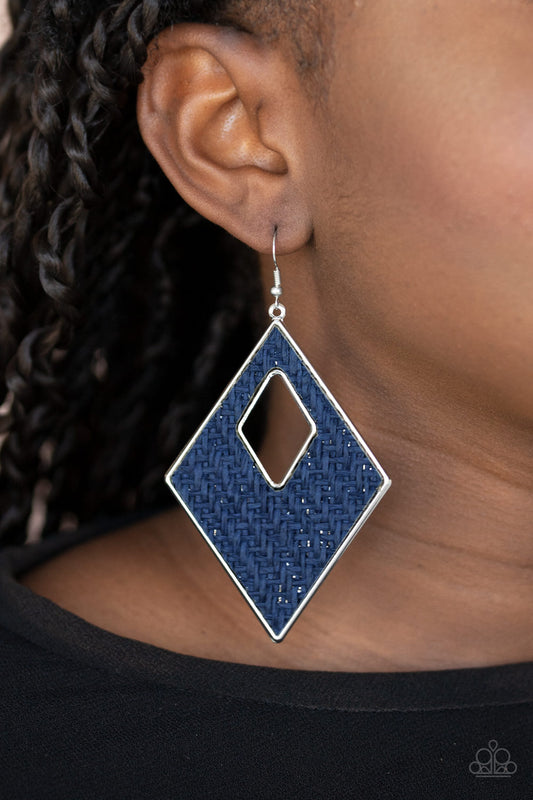Woven Wanderer - Blue Earring
