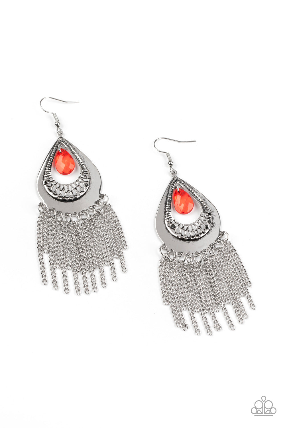 Scattered Storms - Red Earring