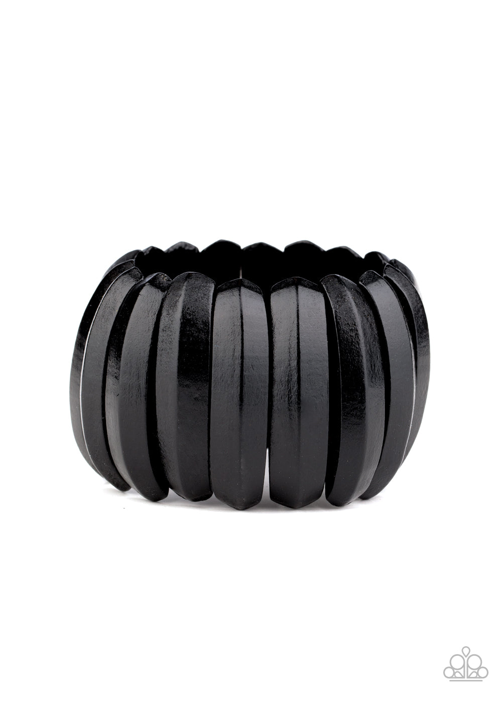 Colorfully Congo - Black Wood Bracelet