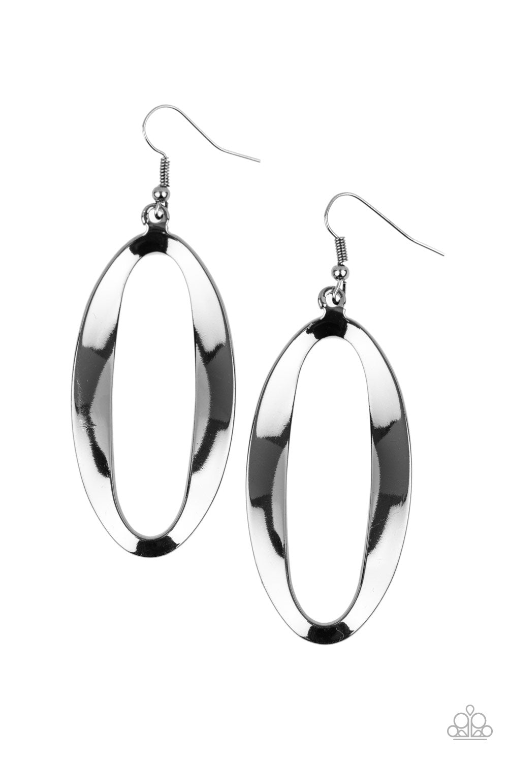 OVAL My Head - Black Earring
