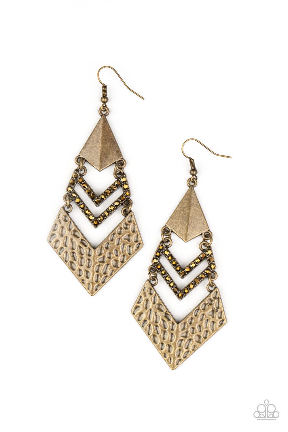 Work Hazard - Brass Earring