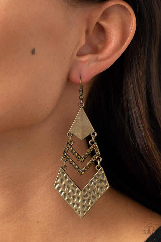 Work Hazard - Brass Earring