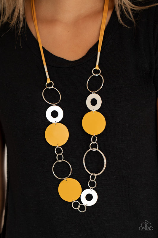 Sooner or LEATHER - Yellow Necklace