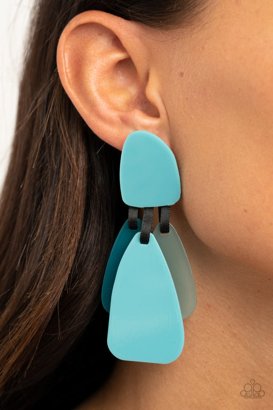 All FAUX One - Blue Earring