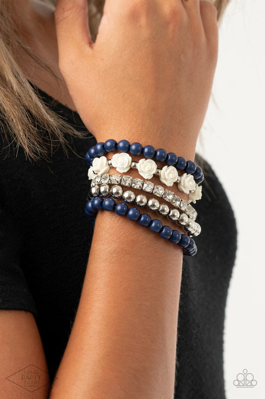 Rose Garden Grandeur - Blue Bracelet (LOP)