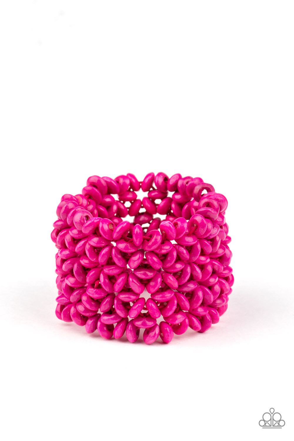 Island Expression - Pink Wood Bracelet