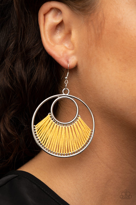 Really High-Strung - Yellow Earring