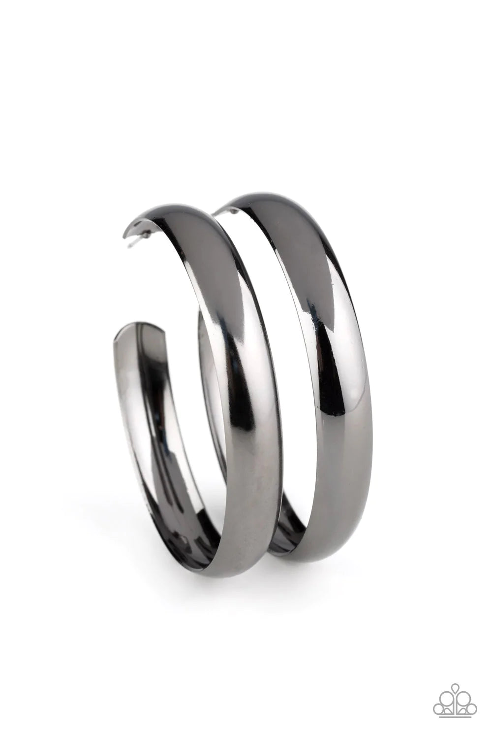 Kick Em To The Curve - Black Hoop Earring