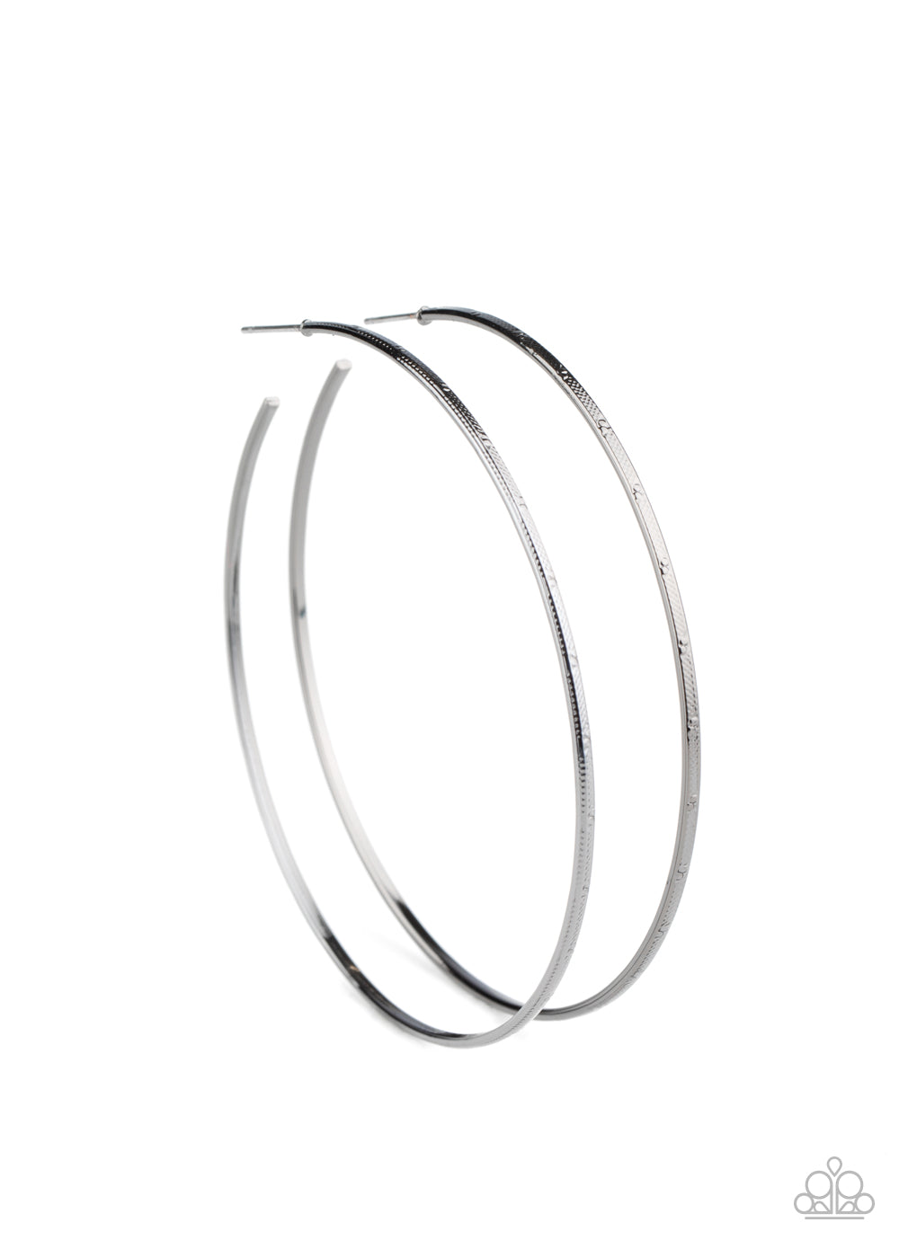 Very Curvaceous - Black Hoop Earring
