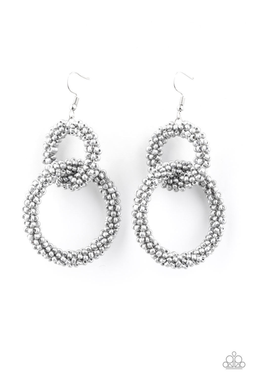 Luck BEAD a Lady - Silver Seed Bead Earring