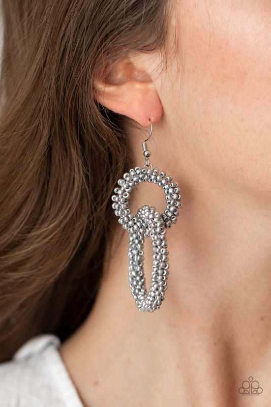 Luck BEAD a Lady - Silver Seed Bead Earring