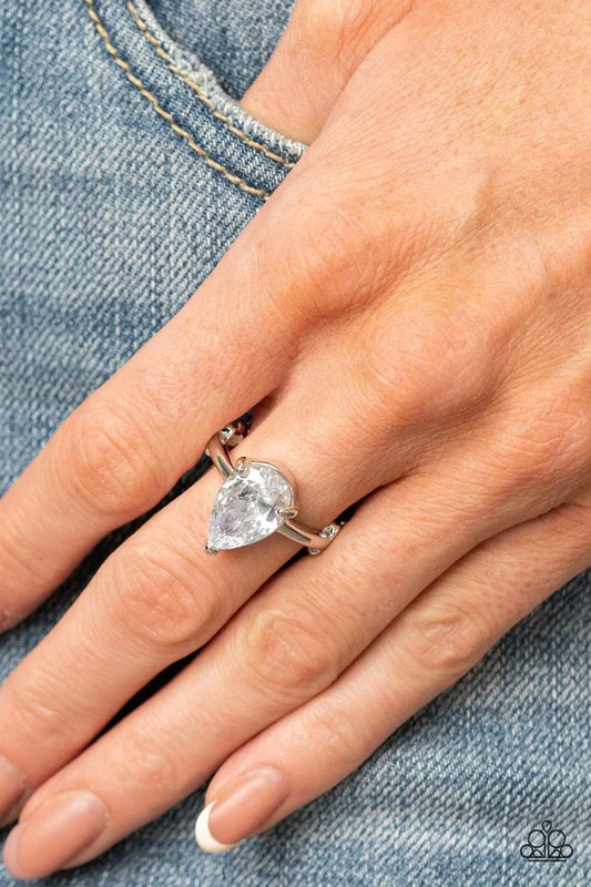 Vintage Engagement - White Ring 0227