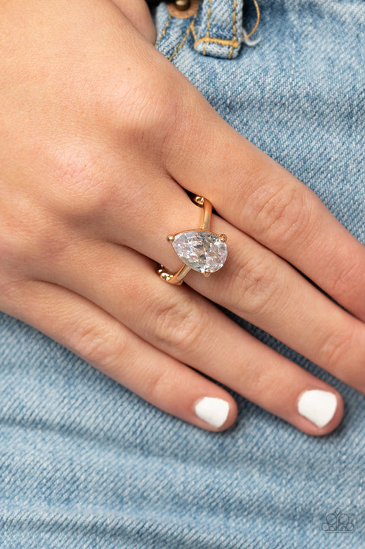 Vintage Engagement - Gold Ring 0227