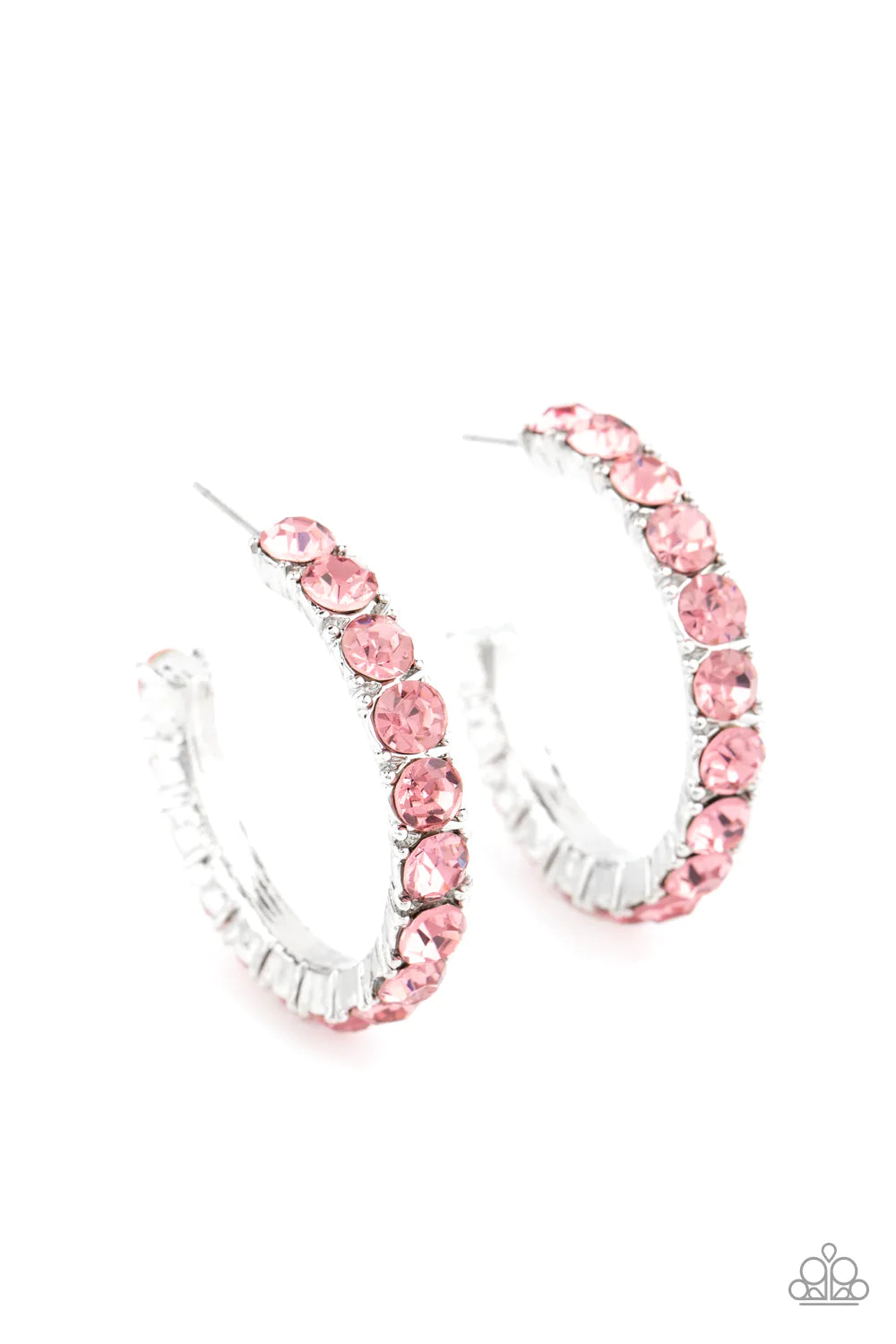 Classy Is In Session - Pink Hoop Earring