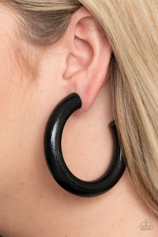 I WOOD Walk 500 Miles - Black Wood Earring