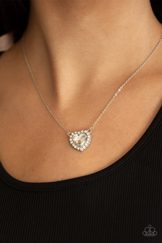 Out of the GLITTERY-ness of Your Heart - White Necklace