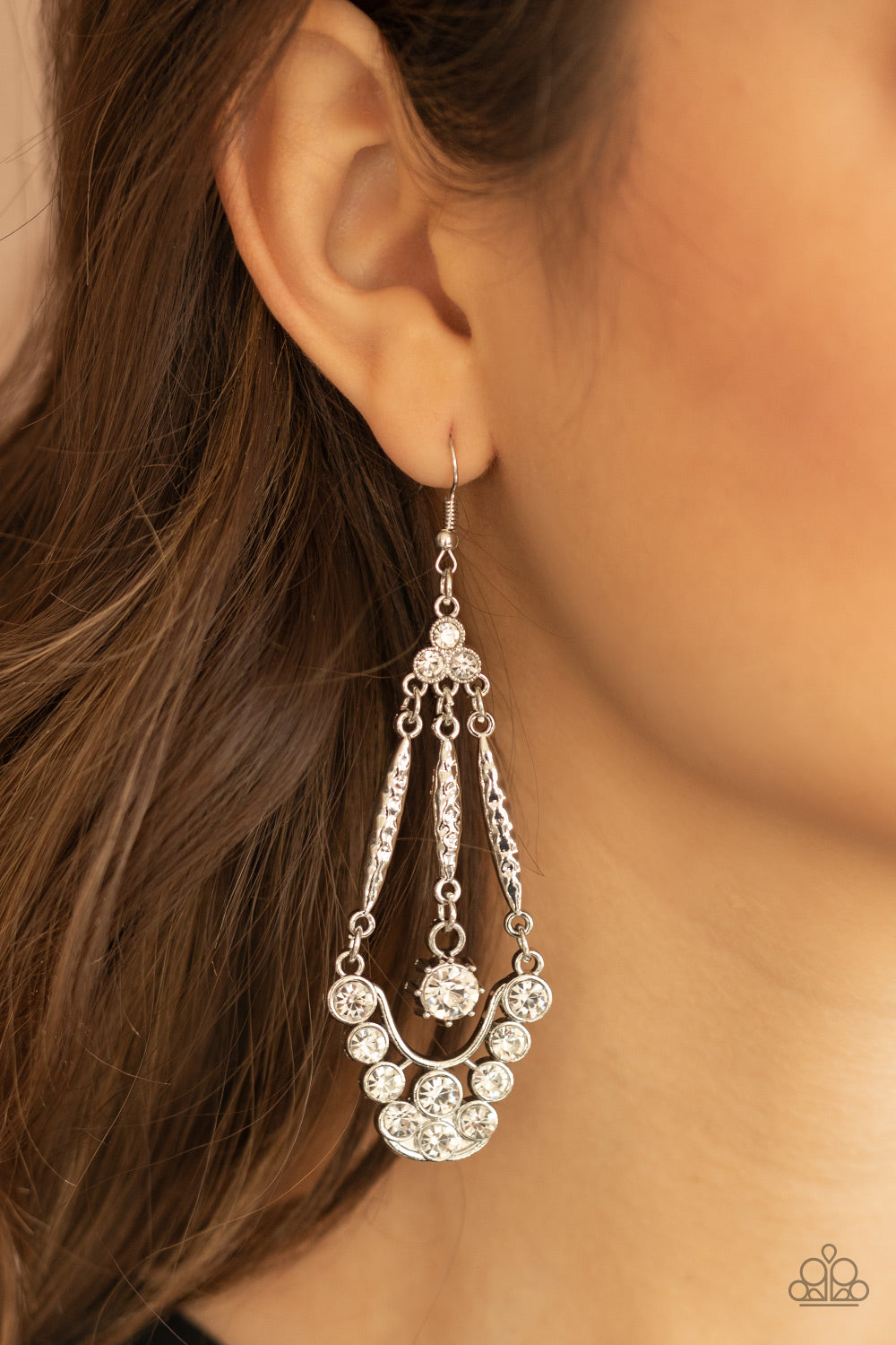 High-Ranking Radiance - White Earring