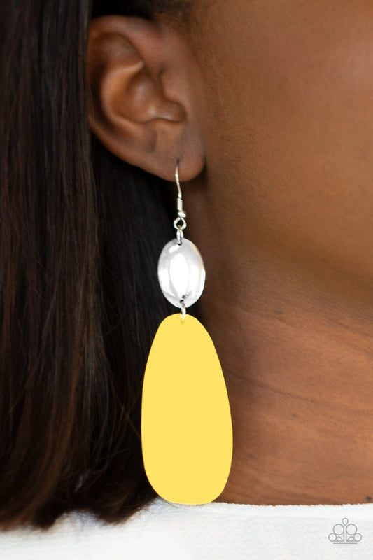 Vivaciously Vogue - Yellow Earring