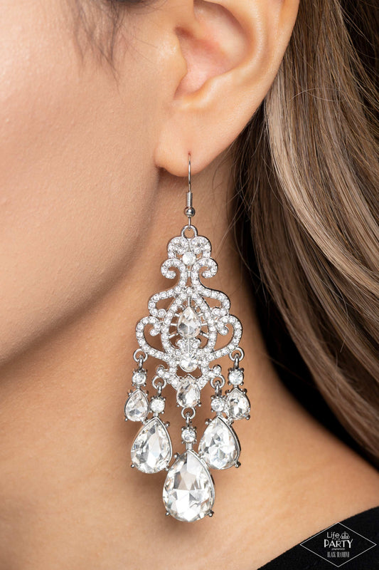 Queen Of All Things Sparkly - White Earring (LOP)