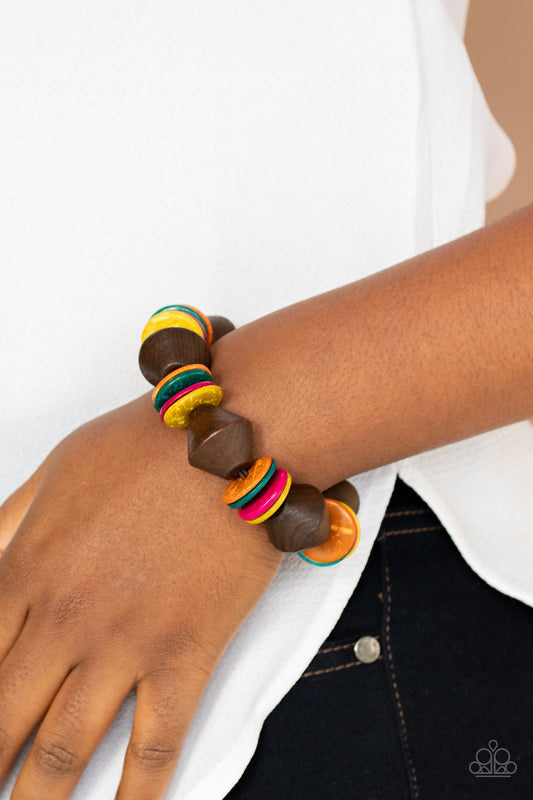 Bermuda Boardwalk - Multi Wood Bracelet
