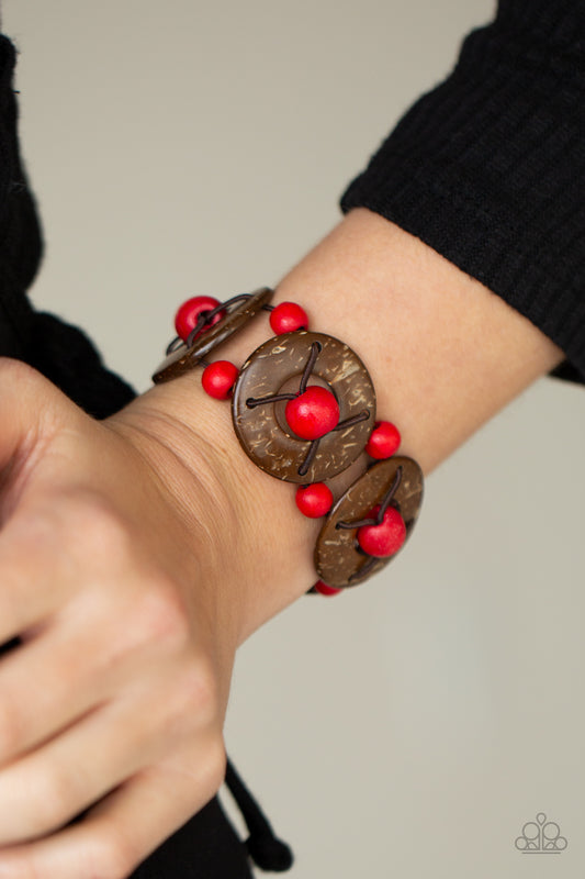 Island Adventure - Red Wood Bracelet