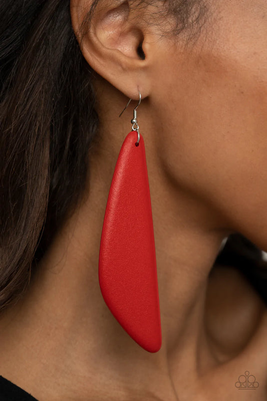 Scuba Dream - Red Wood Earring