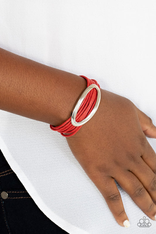 Corded Couture - Red Urban Bracelet