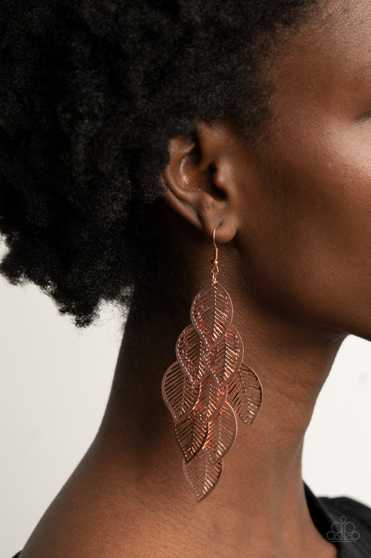 Limitlessly Leafy - Copper Earring