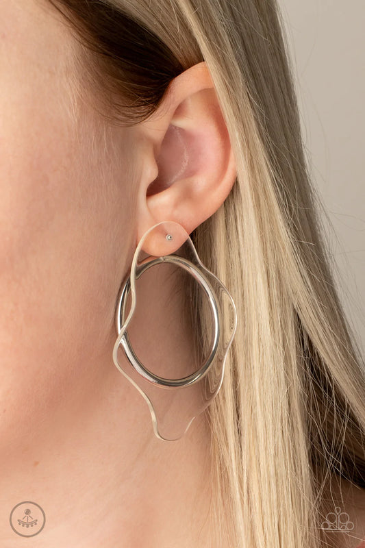 Clear the Way! - White Earring