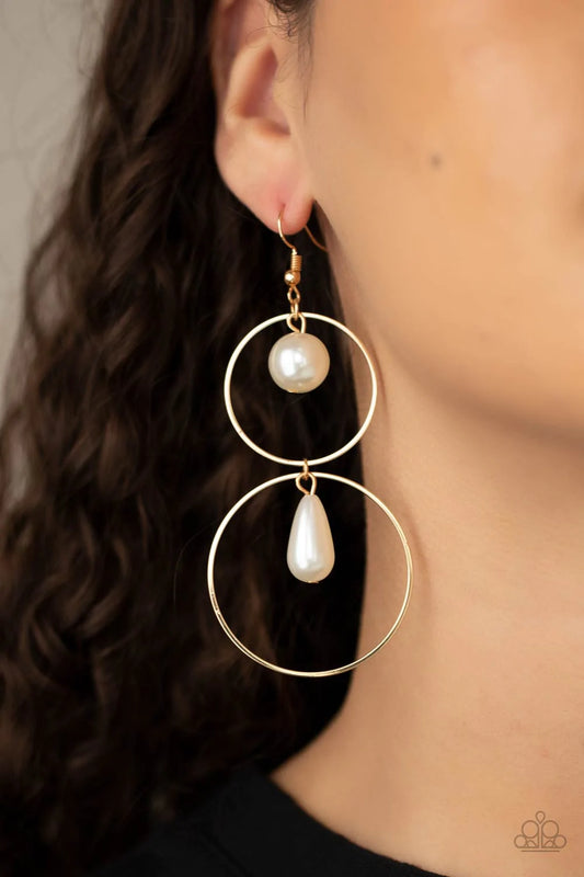 Cultured In Couture - Gold Earring