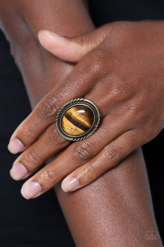 Stone Terrarium - Brass Ring 0192