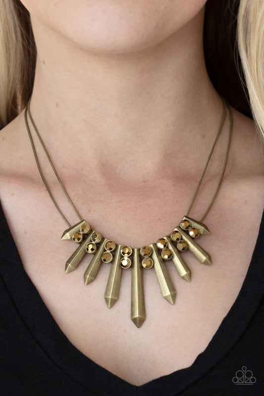 Dangerous Dazzle - Brass Necklace