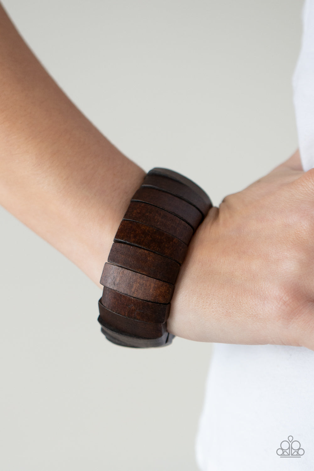 Raise The BARBADOS - Brown Wood Bracelet