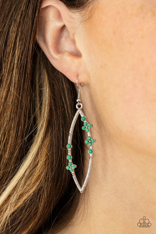 Flowery Finesse - Green Earring